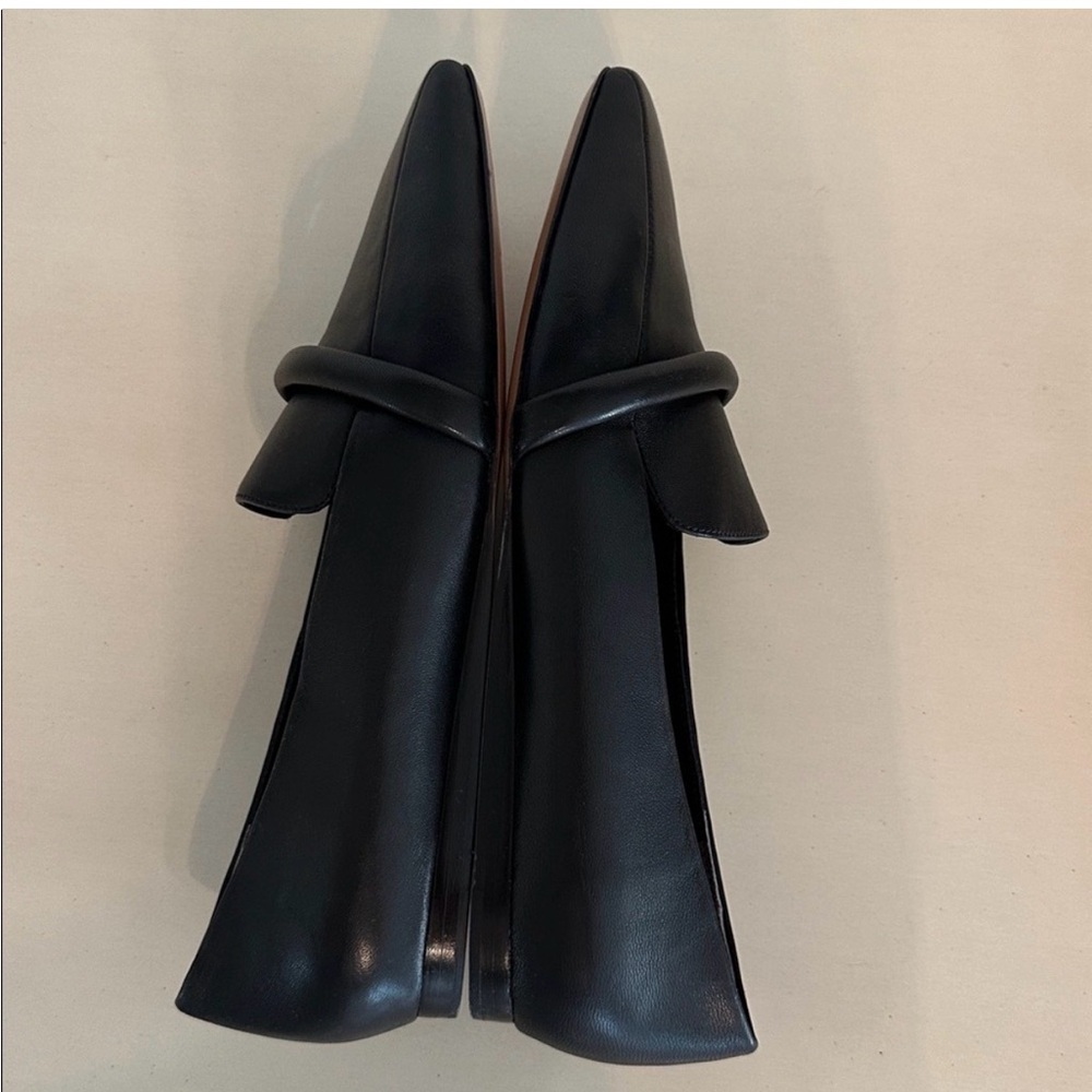 ✨VERONICA BEARD Black Leather Flats-loafer~Size 8.5 - Picture 10 of 10